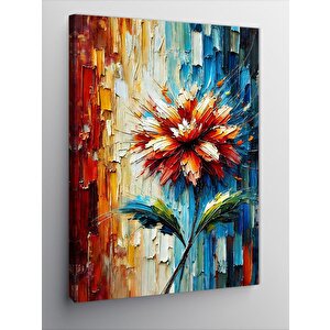 Kanvas Tablo Soyut Çiçek Kompozisyonu 70x100 cm