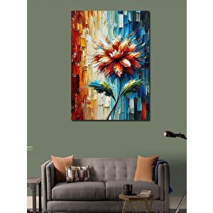 Kanvas Tablo Soyut Çiçek Kompozisyonu 70x100 cm
