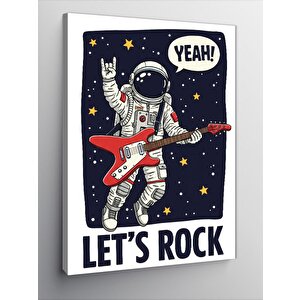 Kanvas Tablo Astronot Rock Gitarı 50x70 cm