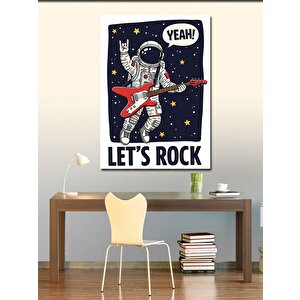 Kanvas Tablo Astronot Rock Gitarı 50x70 cm