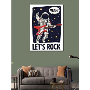 Kanvas Tablo Astronot Rock Gitarı 50x70 cm