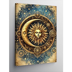 Kanvas Tablo Güneş Ve Ay Çarkı 70x100 cm