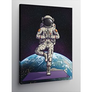 Kanvas Tablo Astronot Ve Dünya Manzarası 50x70 cm