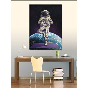 Kanvas Tablo Astronot Ve Dünya Manzarası 100x140 cm