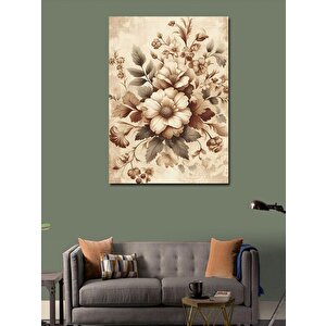 Kanvas Tablo Vintage Çiçek Deseni 50x70 cm