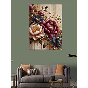 Kanvas Tablo Pembe Çiçekler Ve Zarif Aranjman 70x100 cm