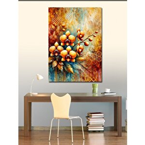 Kanvas Tablo Altın Çiçek Tasarımı 100x140 cm