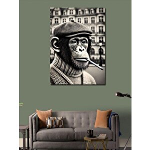 Kanvas Tablo Şapkalı Maymun 100x140 cm