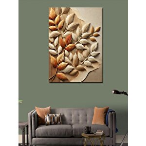 Kanvas Tablo Altın Yaprak Motifi 70x100 cm
