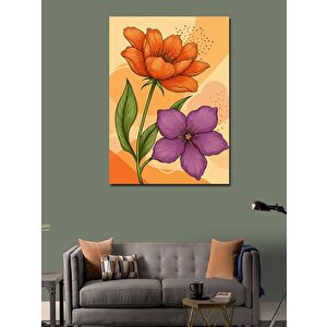 Kanvas Tablo Turuncu Çiçek Ve Bahar 70x100 cm