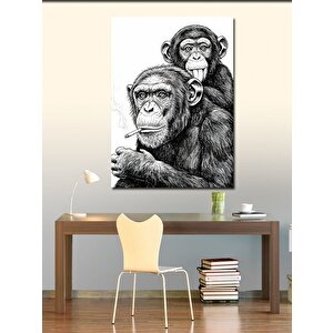 Kanvas Tablo Maymunlar Ve Doğa 70x100 cm