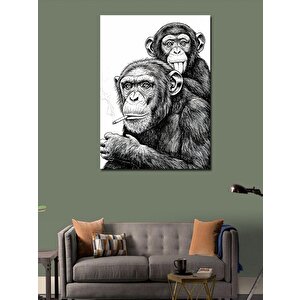 Kanvas Tablo Maymunlar Ve Doğa 70x100 cm