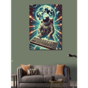 Kanvas Tablo Klavye Çalan Uzay Astronotu 100x140 cm