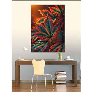 Kanvas Tablo Detaylı Renkli Yapraklar 70x100 cm