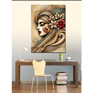 Kanvas Tablo Çiçekli Yüz 70x100 cm