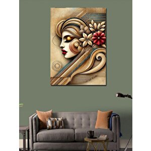Kanvas Tablo Çiçekli Yüz 100x140 cm
