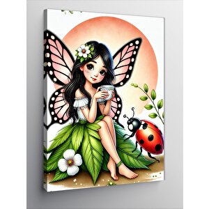 Kanvas Tablo Çiçekli Peri 50x70 cm