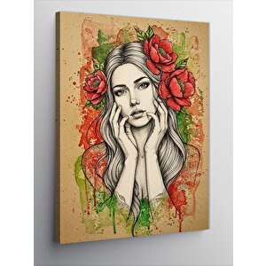 Kanvas Tablo Sade Güzellik Ve Doğal Çiçekler 50x70 cm