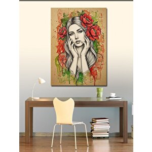 Kanvas Tablo Sade Güzellik Ve Doğal Çiçekler 50x70 cm