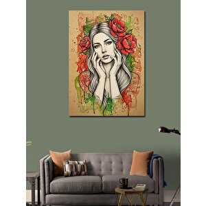 Kanvas Tablo Sade Güzellik Ve Doğal Çiçekler 50x70 cm