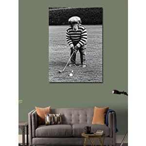 Kanvas Tablo Golf Oynayan Maymun 70x100 cm