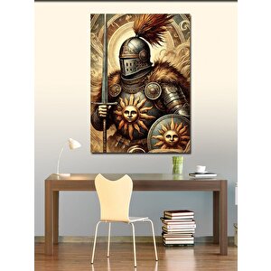 Kanvas Tablo Zırhlı Şövalye Ve Güneş 70x100 cm