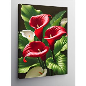 Kanvas Tablo Kırmızı Çiçekler 70x100 cm
