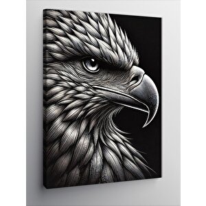 Kanvas Tablo Detaylı Kartal Portresi 100x140 cm