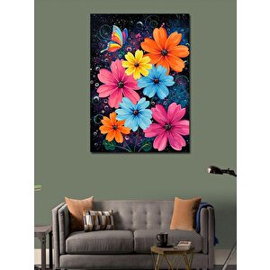 Kanvas Tablo Renkli Çiçek Aranjmanı 70x100 cm