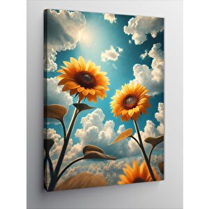 Kanvas Tablo Güneşli Ayçiçekleri 50x70 cm