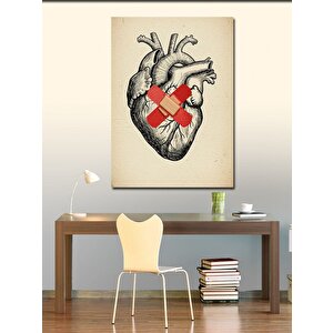 Kanvas Tablo Kalp Ve Bandaj Çizimi 50x70 cm