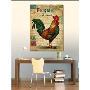 Kanvas Tablo Fransız Köyü Ve Horoz 70x100 cm