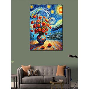 Kanvas Tablo Van Gogh Stili Çiçekler Ve Doğa 70x100 cm