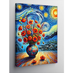 Kanvas Tablo Van Gogh Stili Çiçekler Ve Doğa 100x140 cm