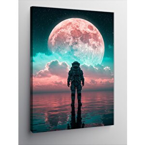 Kanvas Tablo Ayışığında Astronot 100x140 cm