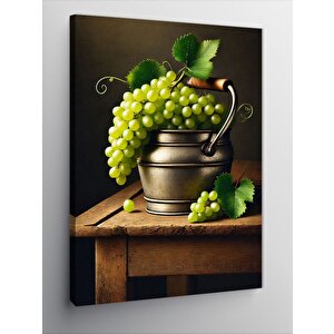 Kanvas Tablo Üzüm Dolu Metal Kase 70x100 cm