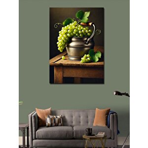Kanvas Tablo Üzüm Dolu Metal Kase 70x100 cm