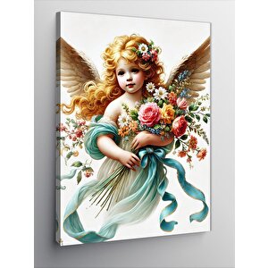 Kanvas Tablo Melek Ve Çiçek Düzeni 70x100 cm