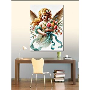 Kanvas Tablo Melek Ve Çiçek Düzeni 70x100 cm