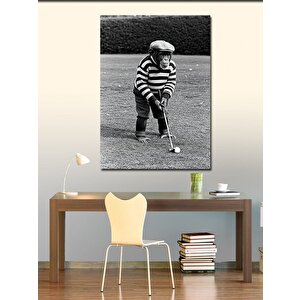 Kanvas Tablo Golf Oynayan Maymun 70x100 cm