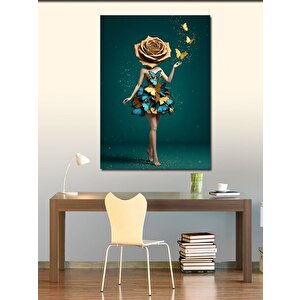 Kanvas Tablo Çiçek Kadın Heykeli 70x100 cm