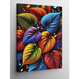Kanvas Tablo Canlı Renkli Yapraklar 50x70 cm