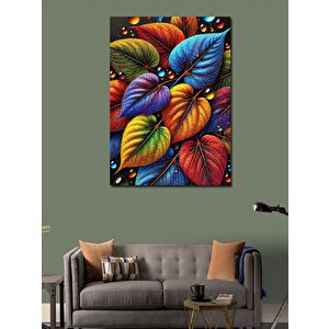 Kanvas Tablo Canlı Renkli Yapraklar 50x70 cm