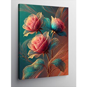 Kanvas Tablo Çiçek Açan Renkli Güller 70x100 cm