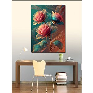 Kanvas Tablo Çiçek Açan Renkli Güller 100x140 cm