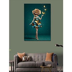 Kanvas Tablo Çiçek Kadın Heykeli 50x70 cm