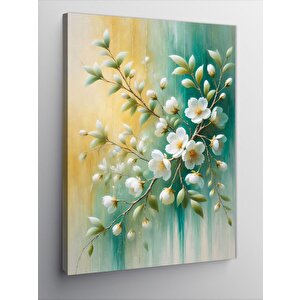Kanvas Tablo Beyaz Çiçekler Ve Doğal Işık 100x140 cm