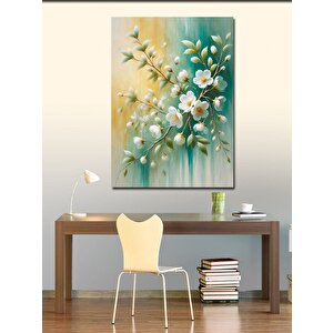 Kanvas Tablo Beyaz Çiçekler Ve Doğal Işık 100x140 cm