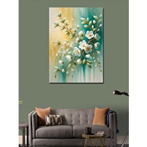 Kanvas Tablo Beyaz Çiçekler Ve Doğal Işık 100x140 cm