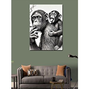 Kanvas Tablo İki Maymunun Sohbeti 50x70 cm